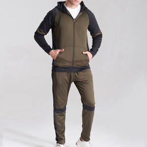 ชุดวอร์มสองชิ้นแขนยาวสำหรับผู้ชายชุดกีฬาออกกำลังกายแบบลำลองชุดออกกำลังกายในฤดูหนาว - Product Image 2