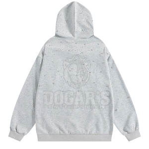 Sweat à capuche respirant et léger avec décorations en cristal, aspect brillant, style urbain, coupe confortable, idéal pour le quotidien - Product Image 2