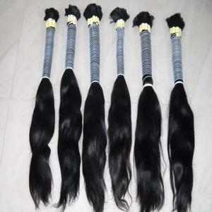 Extensiones de cabello humano a granel de doble estirado sin procesar Cabello crudo indio procesado en fábrica personalizable Cabello al por mayor de alta calidad - Product Image 6