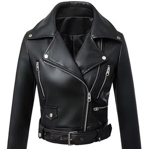 เสื้อโค้ทฤดูหนาวของผู้หญิงพร้อมแจ็กเก็ตหนังสไตล์ระเบิดมีปกผ้าเดนิมแบบสั้นสำหรับผู้หญิงเสื้อผ้าแฟชั่น - Product Image 1