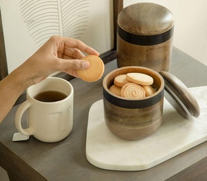 Creative Low MOQ Handmade Candid Concave Cylindrical Wooden <b>Container</b> Jar <b>Small</b> Manufacturer Wholesaler - Product Image 2