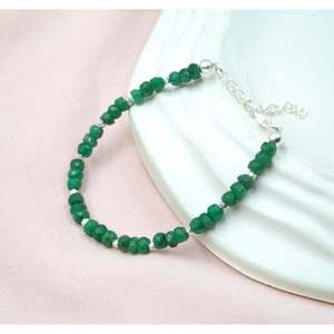 Handmade Emerald Gemstone Fine Beaded <b>Bracelet</b> Elegant Jewelry - Product Image 3