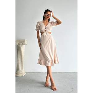 Vestido Casual Largo con Cuello en V de la Marca Topshow Stone, Venta al por Mayor - Product Image 5