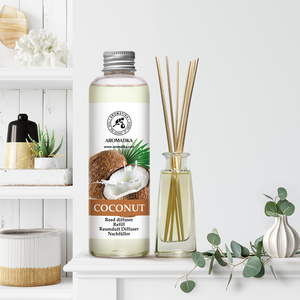 Aromatika Exotic Coconut Aroma <b>Diffuser</b> Refill Liquid 200ml Long Lasting <b>Room</b> Fragrance Reed <b>Diffuser</b> Oil - Product Image 4