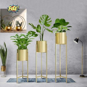 แจกันตั้งดอกไม้โลหะสำหรับปลูกต้นไม้ในร่มและกลางแจ้งดีไซน์สวยดึงดูด - Product Image 4