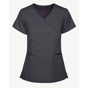 ชุดยูนิฟอร์มสครับสำหรับสตรีชุดยูนิฟอร์มคอวีมีสไตล์ทันสมัยขนาดโลโก้พยาบาลคลินิกโรงพยาบาลคลินิกสปาร้านเสริมสวย - Product Image 2