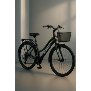 Bicicleta Urbana Dorello 2850, Rin 28, Guardabarros y Canasta Portaequipajes, Modelo Negro - Product Image 1
