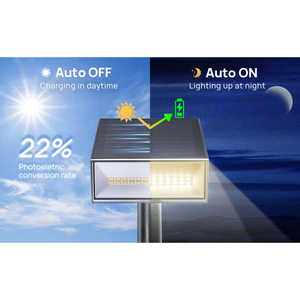 Consciot Set di 4 Faretti Solari 3000K Bianco Caldo per Esterni IP65 Impermeabili per Illuminazione di Giardini e Case sull'Albero - Product Image 4