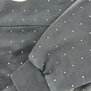 100% coton poids lourd meilleur concepteur sweat à capuche unisexe personnaliser taille beau Look français éponge à capuche en détresse - Product Image 5