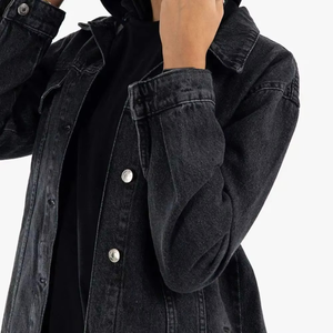 Veste en jean unie de haute qualité pour femmes, manteaux décontractés avec un style vintage pour l'été et l'hiver, vestes pour femmes grandes tailles - Product Image 3