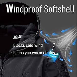 Chaqueta de carcasa suave para hombre impermeable ligera para acampar al aire libre Cierre de cremallera - Product Image 5