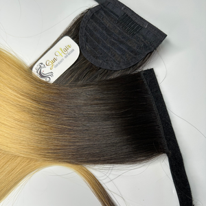 Sun <b>Hair</b> Company Luxury Straight for <b>Blonde</b> Super Double Drawn Remy <b>Clip</b>-<b>in</b> Ponytail Vietnamese Human <b>Hair</b> <b>Extensions</b> - Product Image 6