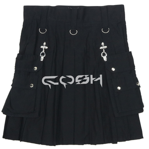 Custom-Made Heavy Duty <b>Gothic</b> Cotton Highland Dress Kilt for Men Adjustable Chrome Hardware Chains & D <b>rings</b>, Kilts Supplier - Product Image 5