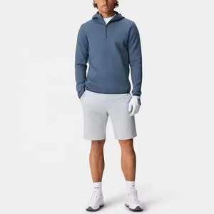 Sweats à capuche 2025 Nouveau design de haute qualité en gros personnalisé polaire Golf pull demi fermeture éclair bloc quart fermeture éclair sweats à capuche pour hommes - Product Image 3