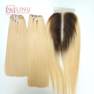 Paquet de cheveux non traités vierges du Vietnam cuticule intacte en vrac double trame cheveux humains bruts de temple vietnamien boucles douces - Product Image 6