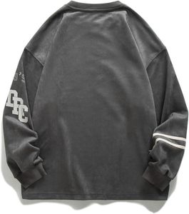 Nouveau sweat-shirt oversize pour homme, imprimé lettres, col rond vintage, manches longues, pull ample à motifs, streetwear unisexe - Product Image 3