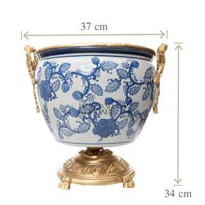 Maceta Decorativa Clásica Azul y Blanca - Product Image 4