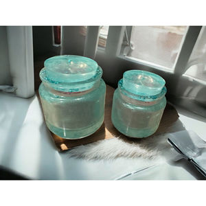 Set of <b>Large</b> and Small Gel Wax <b>Candles</b> for Home Decoration - Product Image 2