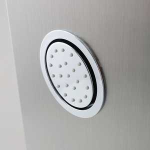 Panneau de douche hydromassant chromé avec pommeau de douche pluie pour articles de bain et toilettes - Product Image 3