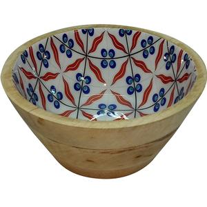 Bols de service en métal décoratif en matériau naturel Bol à soupe en bois de haute qualité Design antique Finition moderne Corne époxy Résine osseuse - Product Image 3