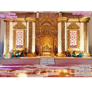 Scène victorienne pour réception de mariage, cérémonie Grand mariage romain, événement en Fiber, décor de mariage canadien, installation de scène de luxe - Product Image 1