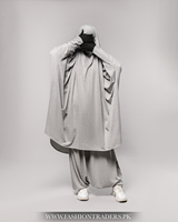 Vêtements islamiques légers, respirants et extensibles en jersey de coton, taille plus, vêtements de prière modestes, ensemble deux pièces pour femmes musulmanes