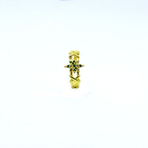 แหวนแต่งงานใส่925เงินสเตอร์ลิงชุบทองแหวนพลอยโทแพซเกล็ดหิมะสีขาว - Product Image 4