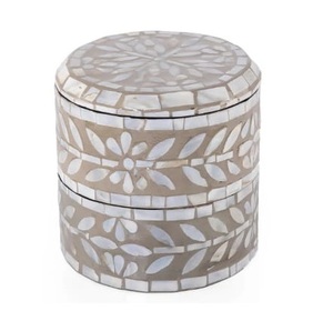 Recipiente Multifuncional de Madera con Incrustaciones de Hueso, Organizador de Especias Portátil, Contenedor de Almacenamiento, Tarro Duradero - Product Image 6