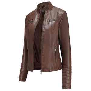 แจ็คเก็ตหนังผู้หญิงคุณภาพดีที่สุดรุ่นล่าสุด ระบายอากาศได้ดี เหมาะสำหรับฤดูหนาว คุณภาพสูง สวมใส่สบาย - Product Image 5