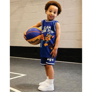 Gilet de basket-ball sans manches pour enfants avec short de basket-ball en maille tissu respirant à séchage rapide uniformes de basket-ball Bsci - Product Image 6