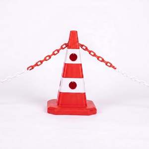 Red and White Plastic Chain 5 m Traffic Barrier - Product Image 4