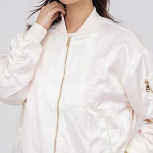 Women Bomber <b>Jacket</b> Custom <b>Lightweight</b> Nylon Streetwear Fashion Casual Outerwear OEM Manufacturer Factory Supplier - Product Image 5