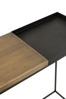 Nouvelle arrivée, meubles élégants à usage domestique, table console, design unique avec finition or et noir mat pour le salon et la chambre à coucher