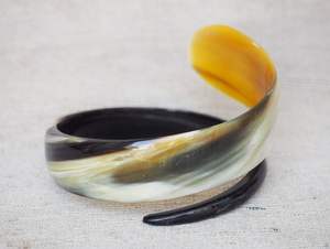 Bracelet en corne, bijoux de mode pour hommes et femmes, fait à la main, ouvrable, bracelet en corne, bijoux de mode - Product Image 6