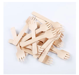 Fourchette en bois au design unique de différentes formes et tailles utilisées dans les articles de cuisine, les hôtels et les produits de Offre Spéciale - Product Image 2