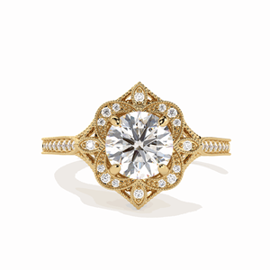 แหวนหมั้นเพชรทรงกลมลายดอกไม้สำหรับผู้หญิง1.50CT - Product Image 6