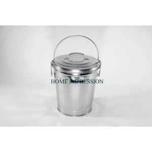 Cubo de basura para interiores de nueva colección de moda hecho de espejo brillante galvanizado, cubo de basura redondo pulido para sala de estar - Product Image 3