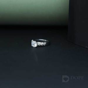 Anillo Unisex Solitario de Piedra Natural con Oro Sólido de 18 Quilates y Acero Inoxidable, Diseño Exclusivo para Toda Ocasión - Product Image 3