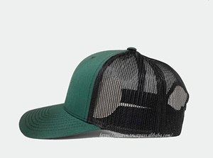 หมวกแก๊ปไม่มีลายสำหรับผู้ชายหมวกทรักเกอร์ผ้าตาข่ายขนาดกลาง6แผงหมวกแก๊ปไม่มีลาย - Product Image 3