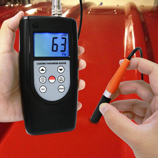 Coating Thickness Gauge 0-2000µm (80mil) | Auto F/NF Detection with Magnetic & Eddy Current Probes (OEM)