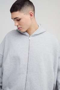 Custom Blank Heavyweight Men Zipper Tracksuits Hoodie & Trouser Set Cotton Fleece Luxury Top Quality Oversized Tracksuit For Men - Product Image 2