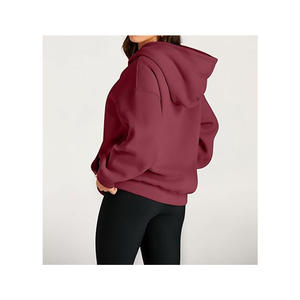 Vêtements pour femmes Sweat à capuche personnalisé pour femmes Premium Oversized Women Pull Over Hoodie - Product Image 2