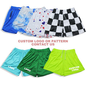Wholesale Custom Logo OEM 5 Inch Inseam Double <b>Layer</b> Polyester Mesh Vintage Eco-Friendly Shorts Sublimation Gym Basketball - Product Image 3