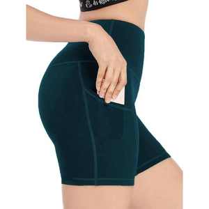 Shorts de cycliste décontractés pour homme, taille mi-haute, effet push-up fessier, contrôle du ventre, yoga, entraînement, séchage rapide, respirant, motif uni - Product Image 1