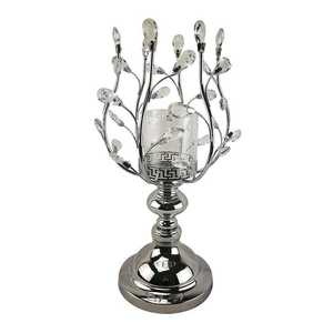 Bougeoir de finition nickelé personnalisé écologique pour la décoration de mariage d'hôtel et de restaurant Bougeoir d'occasion - Product Image 1