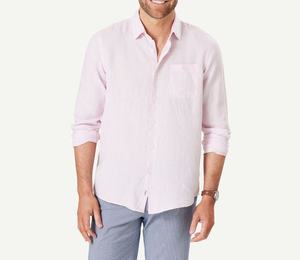 Camisa Casual de Lino/Algodón para Hombre, Nueva Colección 2026, Manga Larga, Cuello Clásico, Botón Único, Teñido Liso, Antiencogimiento, Secado Rápido - Product Image 2