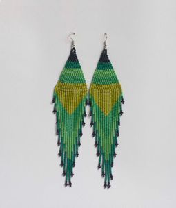 Boucles d'oreilles d'été en forme de bohème pour femmes et filles faites à la main avec des perles de verre colorées de 4mm et des perles de rocaille pour les vacances et les cadeaux - Product Image 2