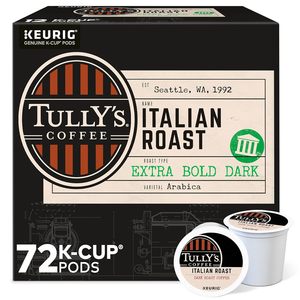 Café Tully's Italian Roast, Cápsulas K-Cup Individuales Keurig, Café Tostado Oscuro, 72 Unidades - Product Image 6