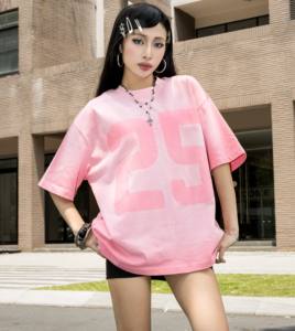 Personalizable 100% algodón tejido camiseta Oversize Streetwear para hombres y mujeres lavado estilo impreso bordado hecho en Vietnam - Product Image 3