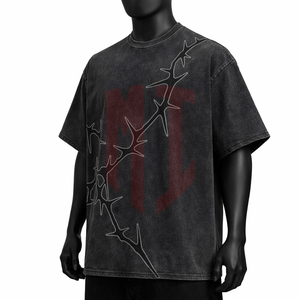 Camiseta gráfica lavada para hombre, corte holgado, manga corta, estilo urbano, con estampado artístico, camiseta de la mejor calidad para hombre - Product Image 2